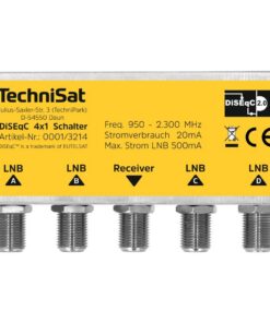 Technisat DiSEqC 4x1 Schakelaar Geel/Zilver