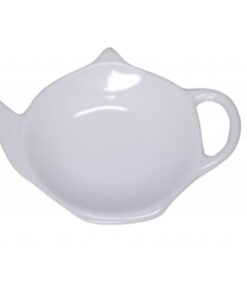 Theezakjeshouder Theepot 12 cm Keramiek/Wit