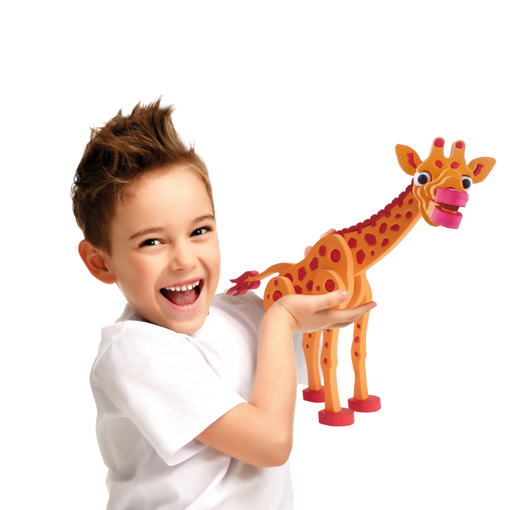 Toi-Toys 3D Puzzel Giraffe Junior 31,5 Cm Foam Oranje 104-delig - Image 4
