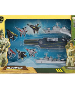 Toi Toys Alfafox Militair Vliegdekschip met Lanceer Straaljagers