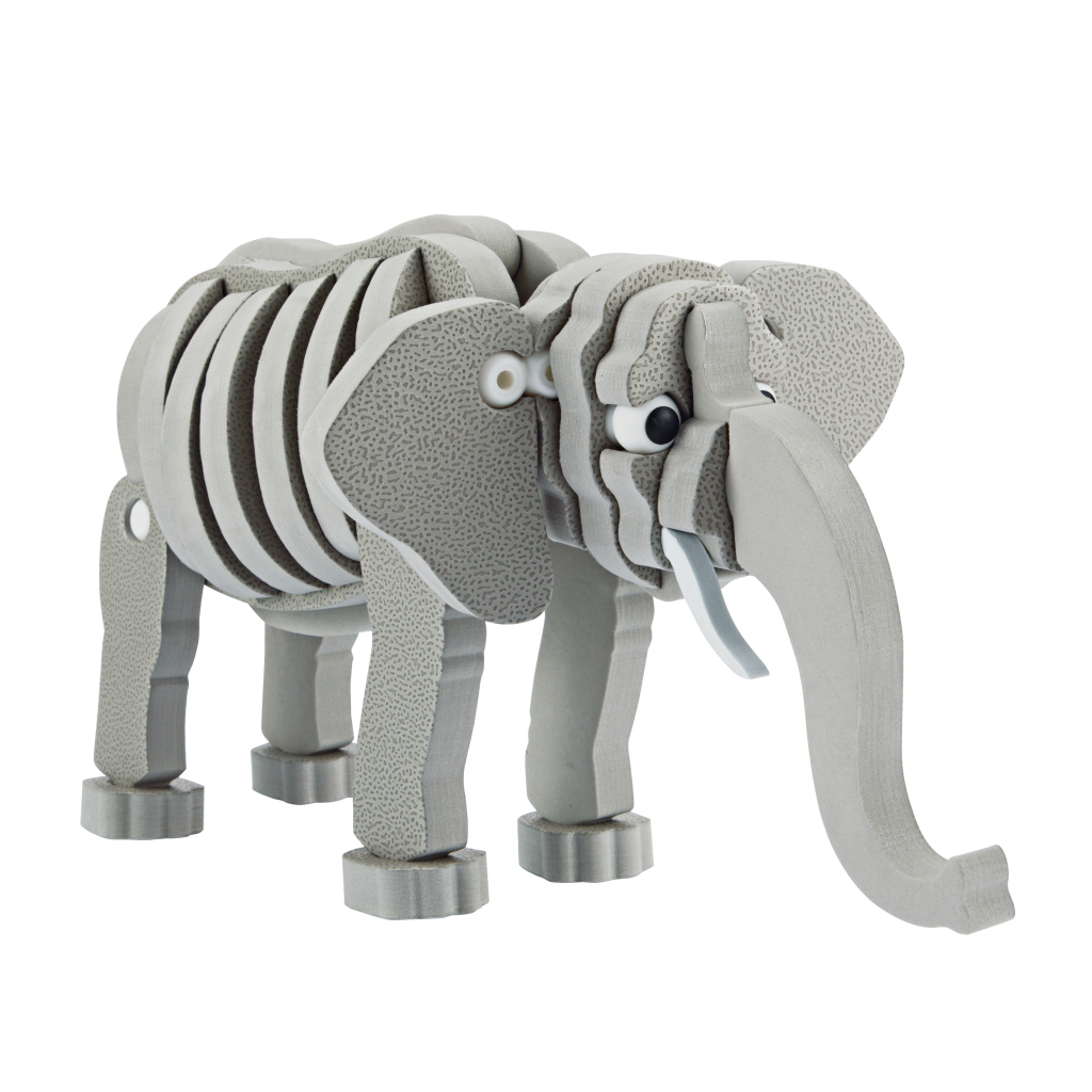 Toi-toys 3D Puzzel Olifant Junior 31,5 Cm Foam Grijs 75-delig - Image 3