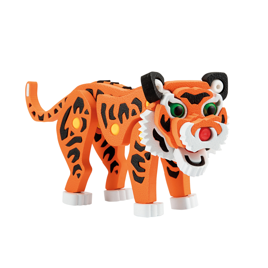 Toi-toys 3D Puzzel Tijger Junior 31,5 Cm Foam Oranje 121-Delig - Image 3
