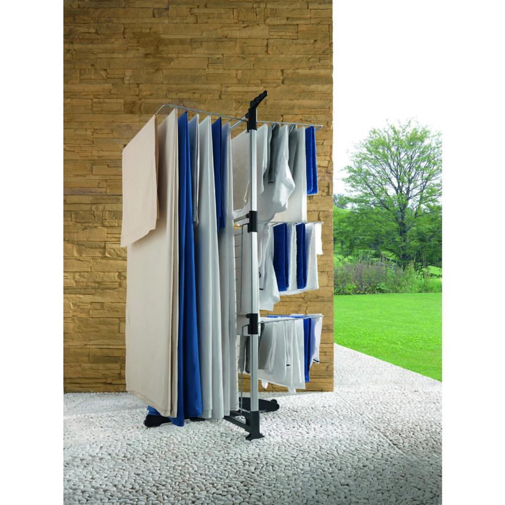 Tomado Ciclone Droogtoren 40 m Lijn 78x72x137 cm Zilver/Zwart - Image 4