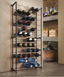 Tomado-Metaltex Barbera Wijnrek voor 50 Flessen 108x50x26 cm Zwart