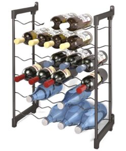 Tomado-Metaltex Chianti Wijnrek voor 30 Flessen 68x50x26 cm Zwart