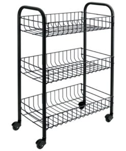 Alternative view of Tomado-Metaltex Siena Keukentrolley met Wielen 41x23x63 cm Zwart