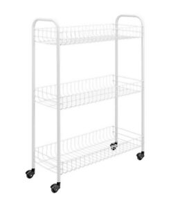 Alternative view of Tomado-Metaltex Slim Keukentrolley met Wielen 23x56x84 cm Wit