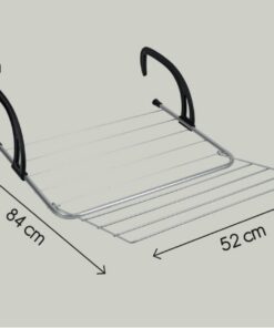 Alternative view of Tomado Seram Hangdroogrek 7M Drooglengte Verstelbare Armen Zwart