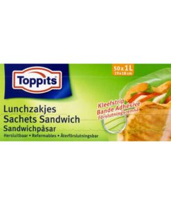 Toppits Lunchzakjes Hersluitbaar 1L 50 Stuks