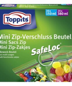 Toppits Safeloc Mini Zip-Zakjes 150 ml + 380 ml 40 Stuks