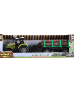 Tractor + Aanhanger met Boomstammen + Licht en Geluid