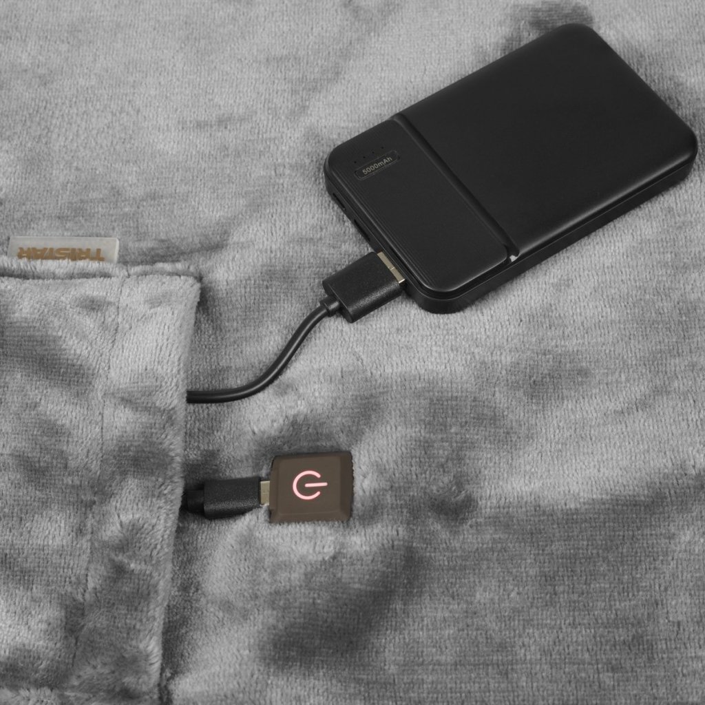 Tristar BW-4788 Draadloos Warmtedeken 150x80 cm Grijs/Fleece - Image 3