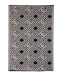 Tuintapijt 120x180 cm Zwart/Wit