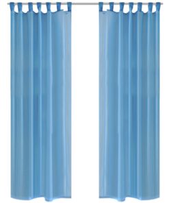 Turquoise Vitrage 140 x 245 cm 2 stuks