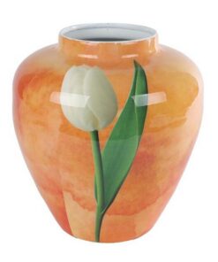 Vaas Tulp 20x20x22 cm Metaal/Oranje