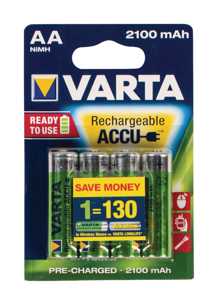 Varta VARTA-56706B Oplaadbare Nimh-batterij Aa 1.2 V Dc 2100 Mah 4-blisterkaart - Image 3