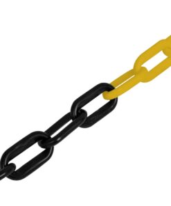 Veiligheidsketting kunststof geel en zwart 30 m