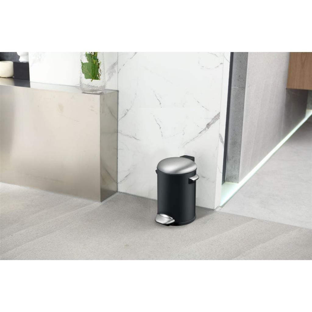 Vepa Bins Belle Deluxe Pedaalemmer 3L Zwart/Zilver - Image 5