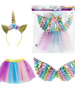 Alternative view of Verkleed Speelset Eenhoorn 3-delig