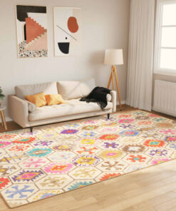 VidaXL Vloerkleed wasbaar anti-slip 190x300 cm meerkleurig