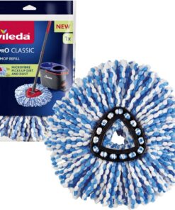 Vileda H2Pro Spin Vervanging Mop Blauw/Wit