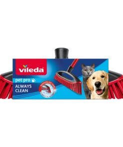 Vileda PetPro Always Clean Bezem Borstel Zwart/Rood