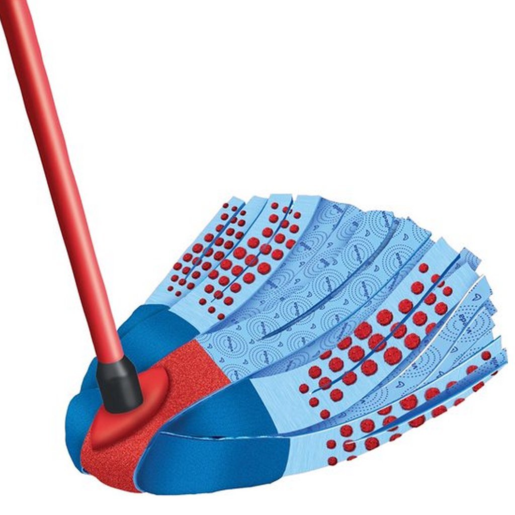 Vileda Supermocio 3Action Mop Rood/Blauw - Image 2