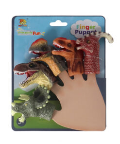 Vingerpoppen Dinos 5 Stuks