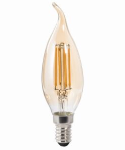 Xavax Led-gloeidraad E14 400lm Vervangt 35W Windvlaag-kaars Amber Warm Wit