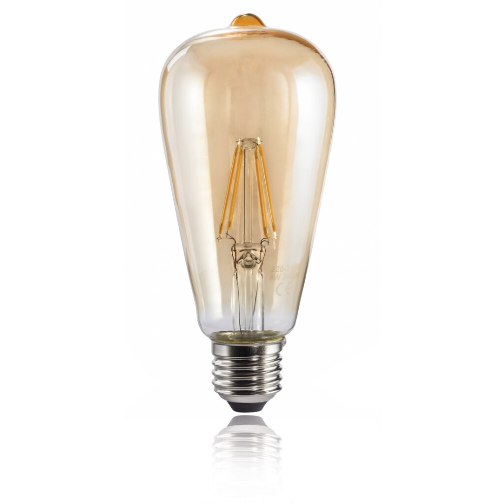 Xavax Led-gloeidraad E27 410lm Vervangt 35W Vintagelamp Amber Warm Wit - Image 2