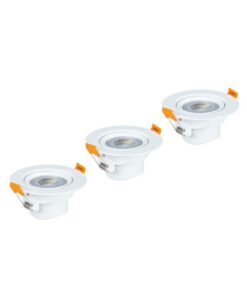 Xavax Led-inbouwspot Set Van 3 7W 450lm Lichtkleur: Warm Wit Fitting: Wit