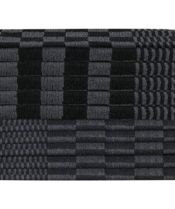 vidaXL 10-delige Keukendoekenset katoen zwart en grijs