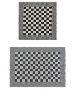 vidaXL 10-delige Keukendoekenset katoen zwart en wit