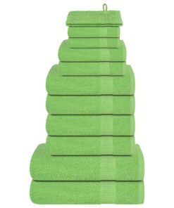 vidaXL 12-delige Handdoekenset FROGN 360 g/m² appelgroen