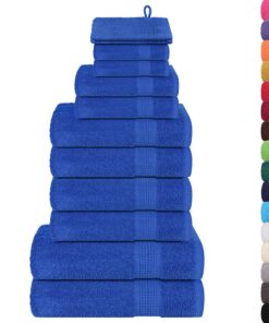 vidaXL 12-delige Handdoekenset FROGN 360 g/m² blauw