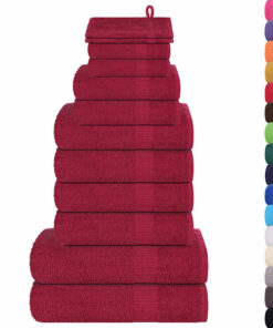 vidaXL 12-delige Handdoekenset FROGN 360 g/m² bordeaux