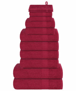 vidaXL 12-delige Handdoekenset FROGN 360 g/m² bordeaux