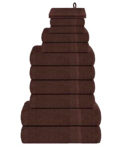 vidaXL 12-delige Handdoekenset FROGN 360 g/m² bruin