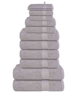 vidaXL 12-delige Handdoekenset FROGN 360 g/m² grijs