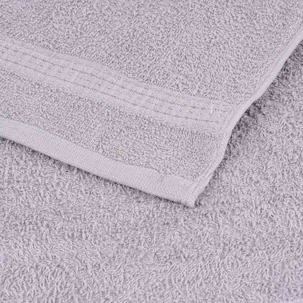 vidaXL 12-delige Handdoekenset FROGN 360 g/m² grijs - Image 6