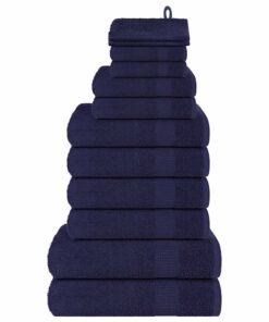 vidaXL 12-delige Handdoekenset FROGN 360 g/m² marineblauw