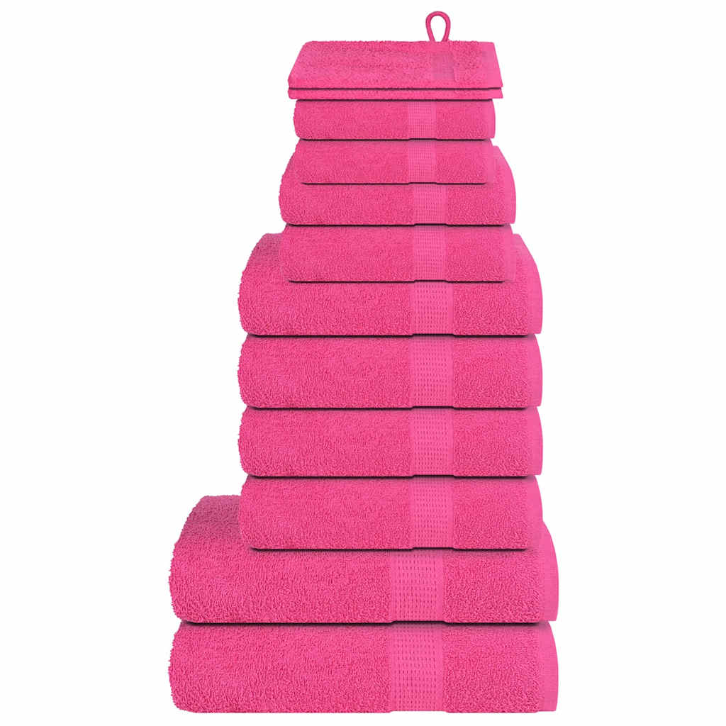 vidaXL 12-delige Handdoekenset FROGN 360 g/m² roze