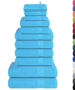 vidaXL 12-delige Handdoekenset FROGN 360 g/m² turquoise