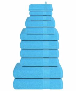 vidaXL 12-delige Handdoekenset FROGN 360 g/m² turquoise