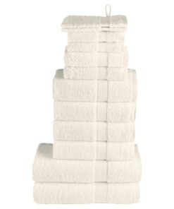vidaXL 12-delige Handdoekenset SOLUND 600 g/m² crèmekleurig