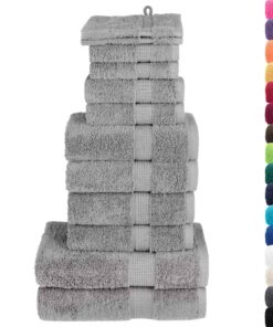 vidaXL 12-delige Handdoekenset SOLUND 600 g/m² grijs