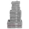 vidaXL 12-delige Handdoekenset SOLUND 600 g/m² grijs