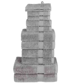 vidaXL 12-delige Handdoekenset SOLUND 600 g/m² grijs