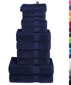 vidaXL 12-delige Handdoekenset SOLUND 600 g/m² marineblauw