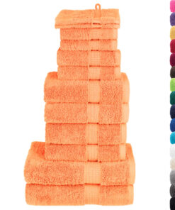 vidaXL 12-delige Handdoekenset SOLUND 600 g/m² oranje